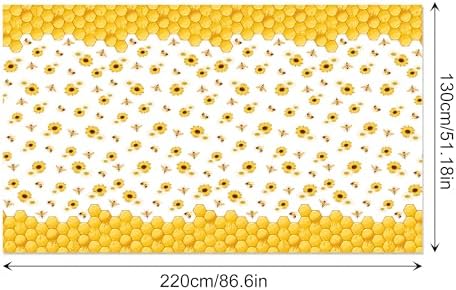 CC HOME Bees Party Tablecloth 54x87 Inch