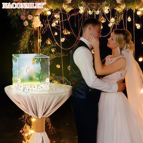 Naconmlet Card Box for Wedding and Party Events