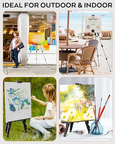 Nicpro 6 Pack Adjustable Aluminum Art Easel