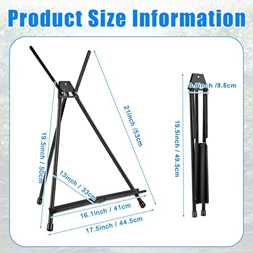 Xinnun 24 Pack Adjustable Aluminum Easels Stand