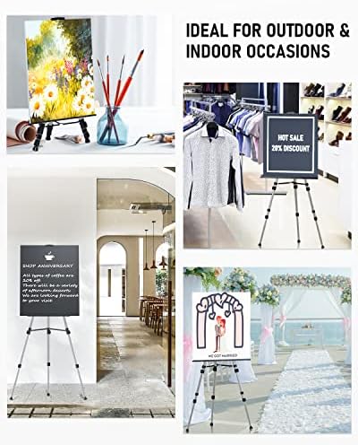 Nicpro 6 Pack Adjustable Aluminum Art Easel