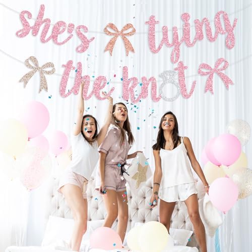 Shes Tying the Knot Banner Bridal Shower Decorations