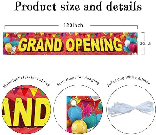 Aperturee Grand Opening Banner 120x20 Inches