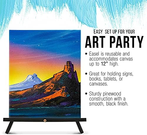 US Art Supply 12 Black Wood Easel 4 Pack