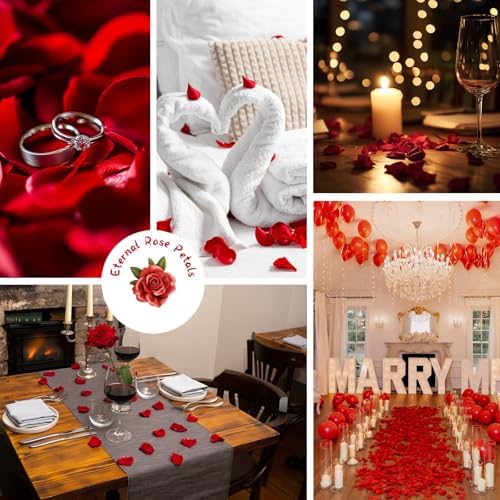 340PCS Real Red Rose Petals Dried Confetti