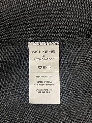 AK TRADING CO 60 x 102-Inch Rectangular Polyester Tablecloth - Charcoal