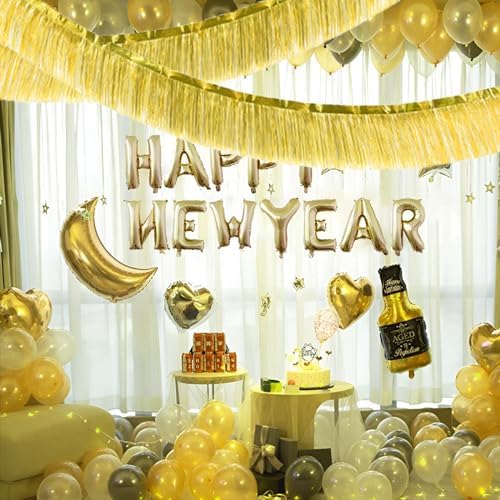 Gold Foil Fringe Garland 10FT 6 Packs