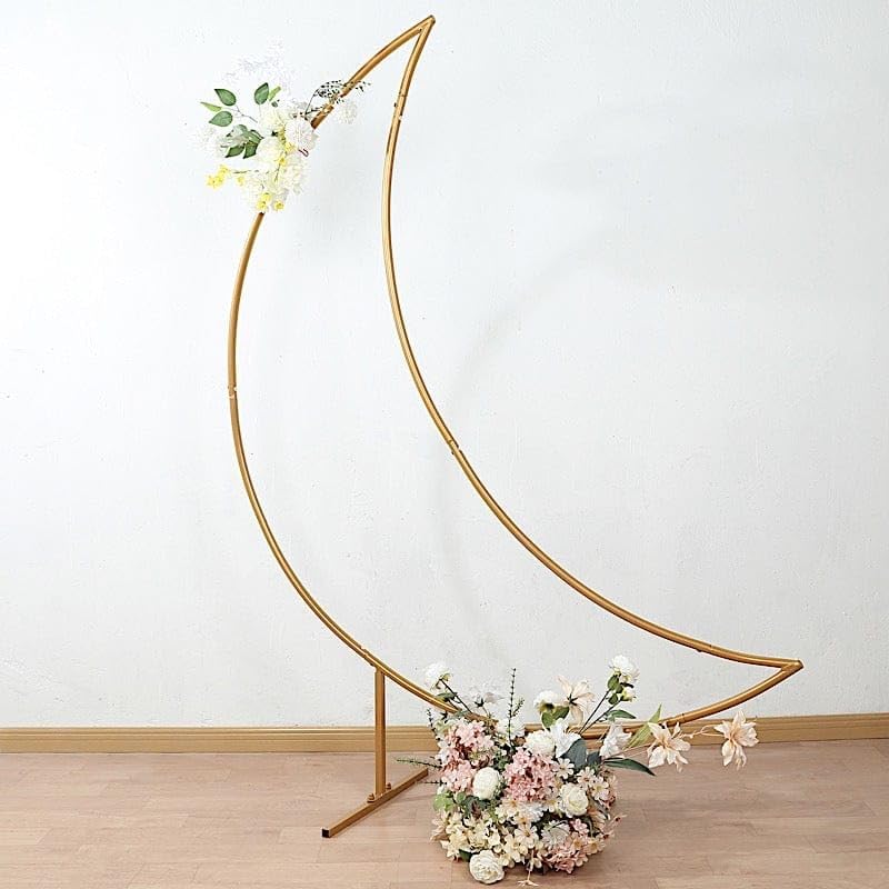 Balsa Circle Gold Metal Half Moon Wedding Arch 65ft