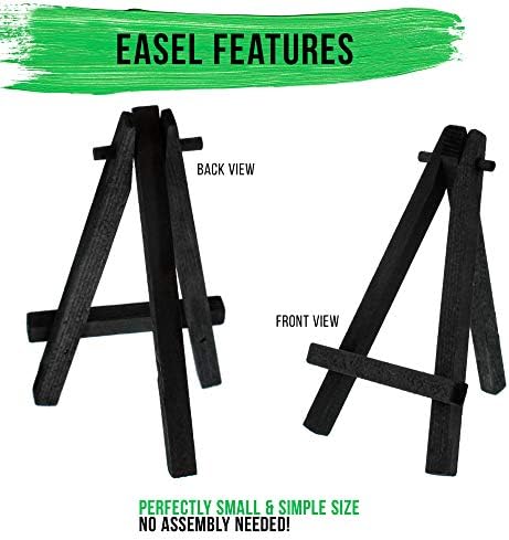 US Art Supply 5 Inch Mini Easel 12 Pack Black