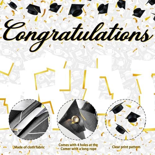 Large Graduation Photo Banner 72x44 Inch for 2025 Ceremony