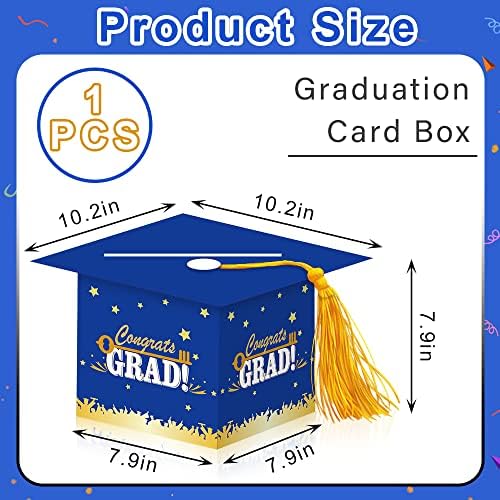 Hying Graduation Card Box 2025 Blue Cap Tassel