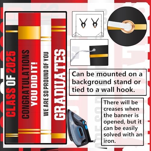 Class of 2025 Graduation Banner Red