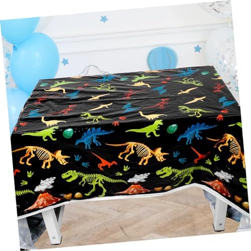 Dinosaur Pattern Disposable Tablecloth for Birthday Parties and Gatherings