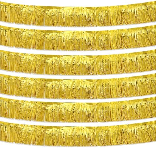 Gold Foil Fringe Garland 10FT 6 Packs