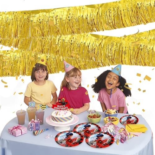 Gold Foil Fringe Garland 10FT 6 Packs