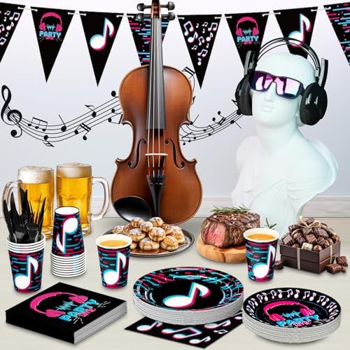 DYLIVeS 180 Pcs Music Party Decorations for Girls