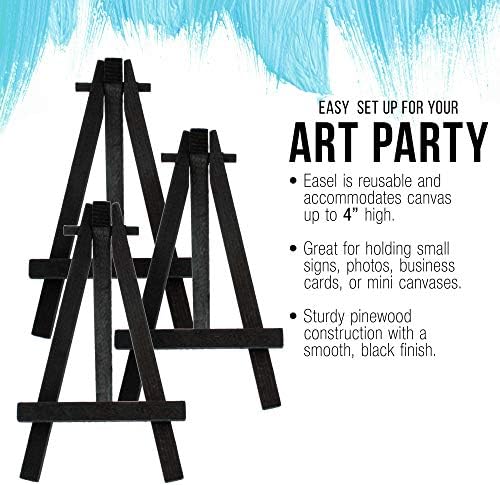 US Art Supply 5 Inch Mini Easel 12 Pack Black