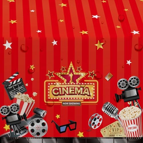 Movie Night Party Tablecloths 3 Pack 54in x 108in