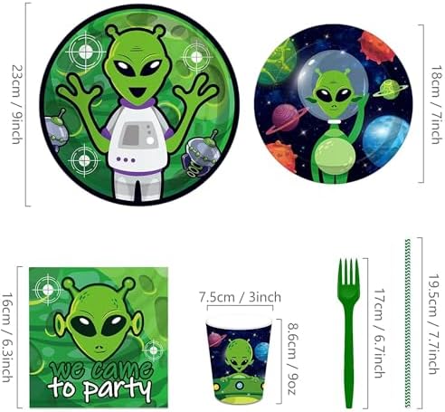 UFO Alien Party Supplies Set for 20 Guests