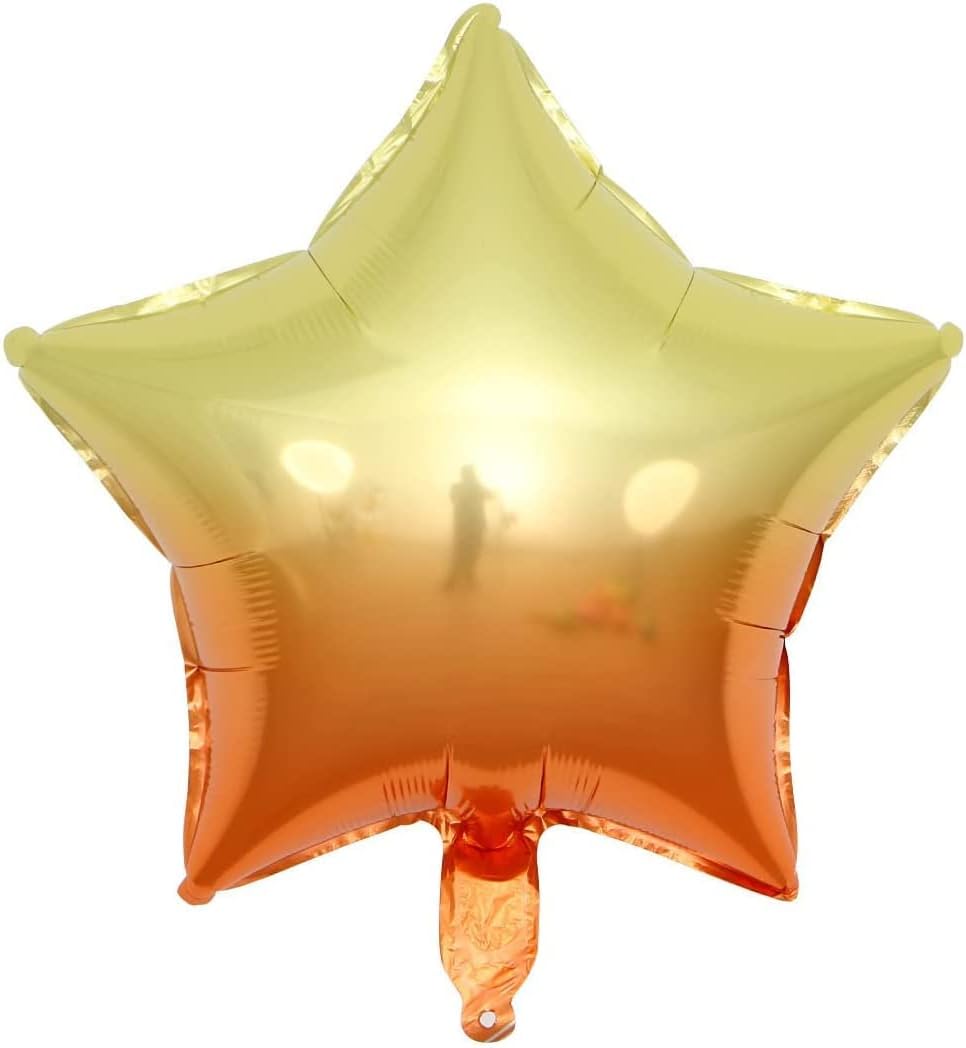 18 Inches Gradient Rose Star Shaped Foil Balloons 10pcs