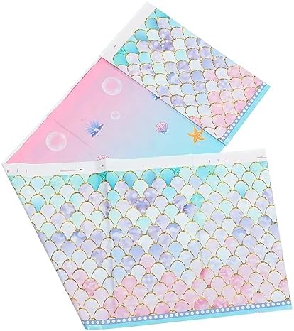 Disposable Mermaid Scale Tablecloth for Birthday Parties