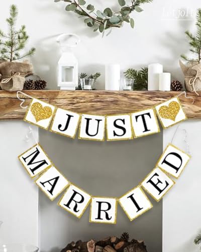 Just Married Wedding Banner Garland 6Ft Decorations