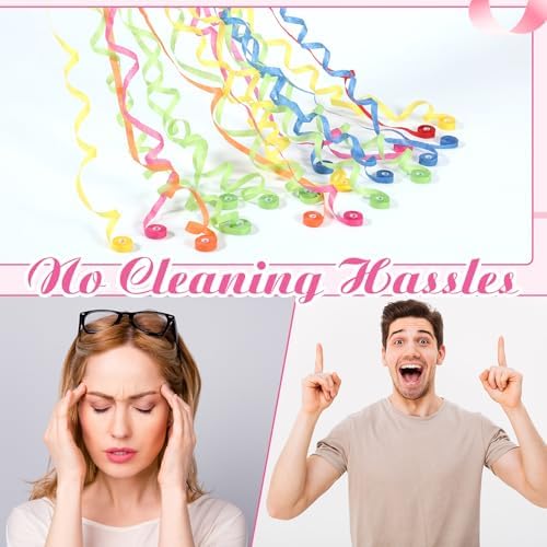 Poen 150 Pcs Streamers Poppers - No Mess Confetti Poppers for Celebrations