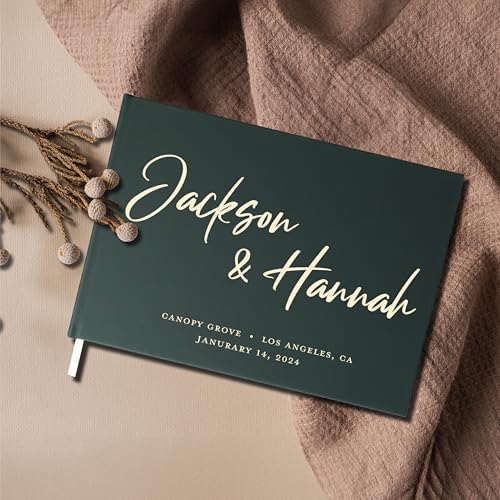 GIFTBYGIFTY Personalized Wedding Guest Book with Names and Address