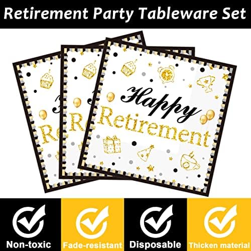 96 Piece Happy Retirement Tableware Set for 24 Guests