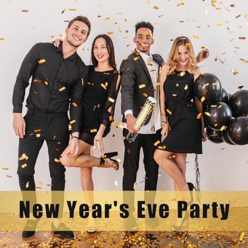 Gold Confetti Cannon 5 Packs 12 Inch Party Poppers