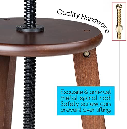 MEEDEN Extra Large Art Easel with Adjustable Height and Studio Stool