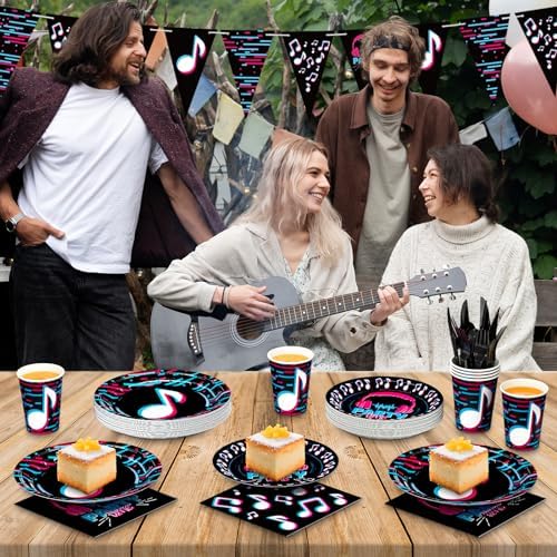 DYLIVeS 180 Pcs Music Party Decorations for Girls