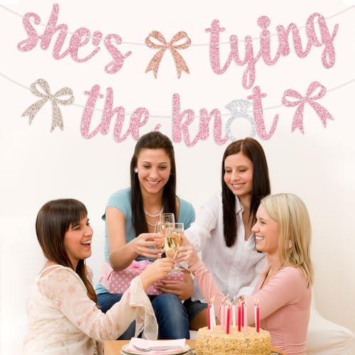 Shes Tying the Knot Banner Bridal Shower Decorations