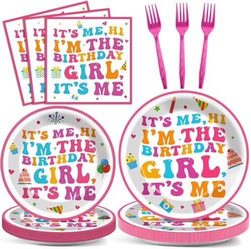 96Pcs Hi Im the Birthday Girl Party Set