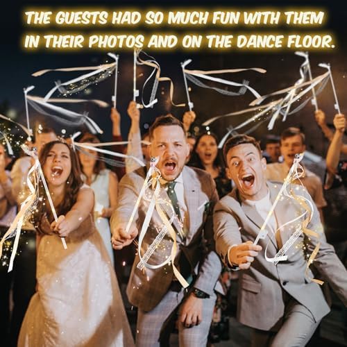 100PCS LED Fairy Wands with Bells for Wedding Party
