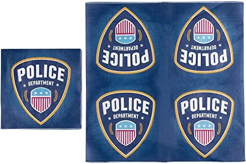 144 Piece Police Birthday Party Supplies for 24 Guests