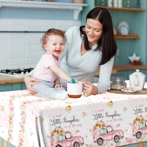 Little Pumpkin Baby Shower Table Cloth Set
