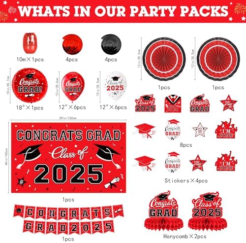 Class of 2025 Graduation Decorations Set