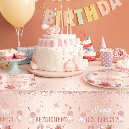 41Pcs Rose Gold Retirement Party Decor Set