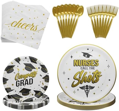 Blue Orchards Nurses Graduation Party Supplies 108 Pieces