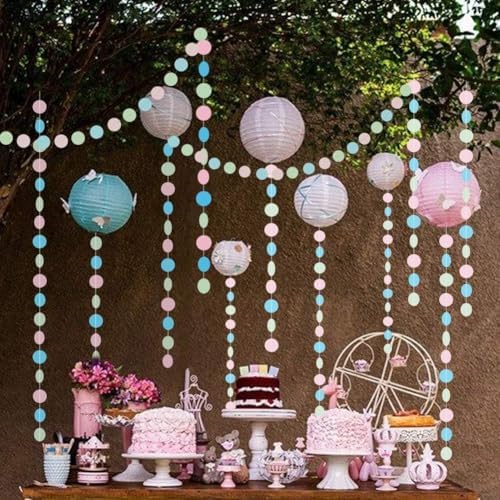 Cheerland Pink Circle Streamer Garland 52ft