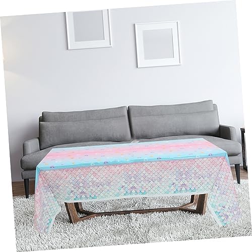 Mermaid Table Cloth for Birthday Party Sea Theme Decor