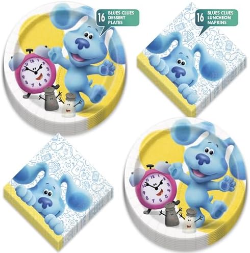Blues Clues Birthday Party Round Plates and Napkins Set