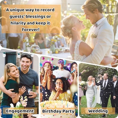 RetroVox Audio Guest Book Wedding Phone Black