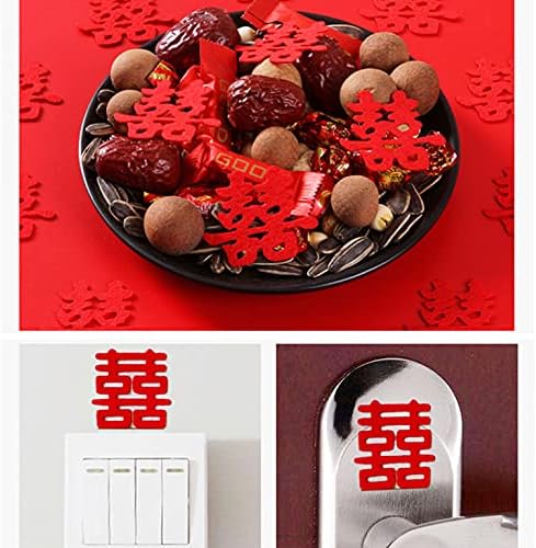 Qweqwe Double Happiness Confetti Wedding Decor 120pcs
