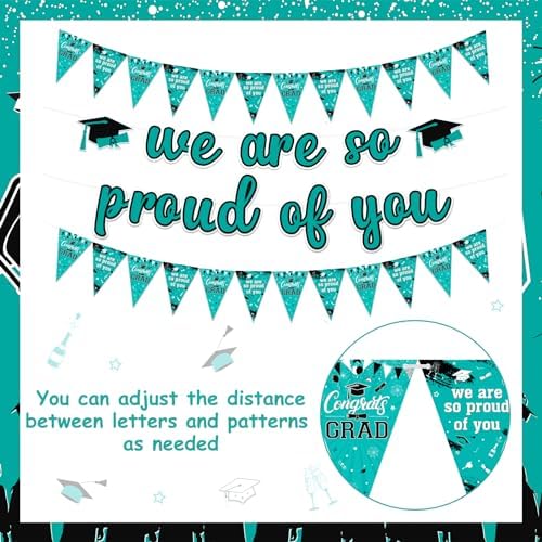 We Are So Proud of You Graduation Banner Decorations 2025