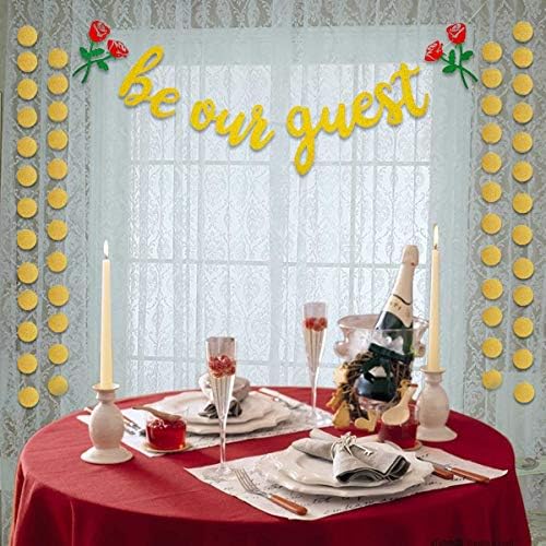 Be Our Guest Gold Sign Banner - Party Decoration