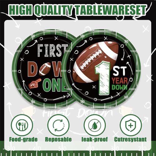 Football Themed 1st Birthday Party Supplies 40Pcs