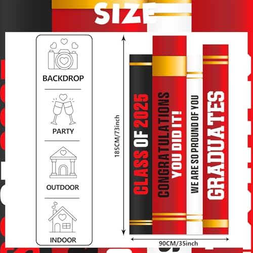 Class of 2025 Graduation Banner Red