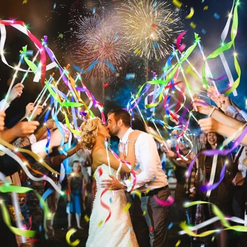 42 PCS LED Fairy Wands with Bells for Wedding and Party